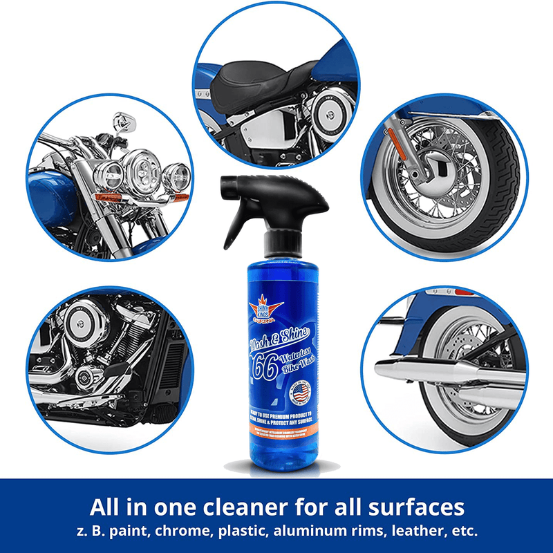 1.32 GAL (169) fl oz Wash&Shine 66 Waterless Motorcycle Cleaner - Orange Scent
