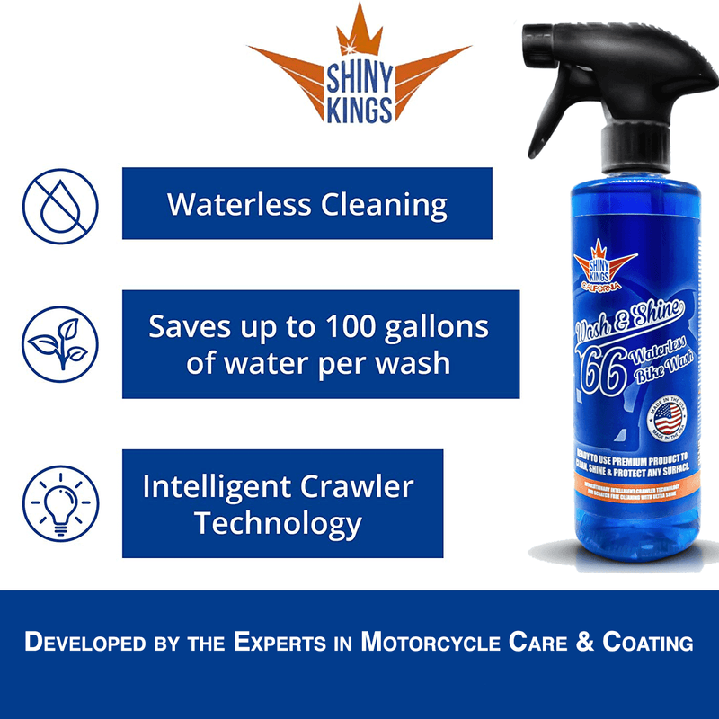 1.32 GAL (169) fl oz Wash&Shine 66 Waterless Motorcycle Cleaner - Orange Scent