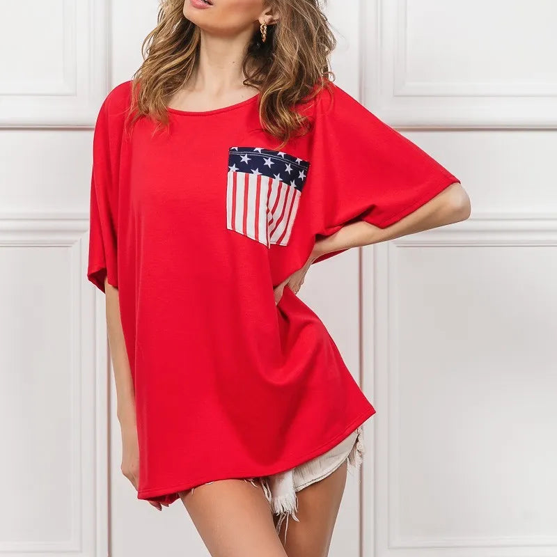 BiBi French Terry With Front Pocket Dolman Sleeves Top