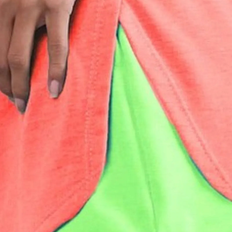 BiBi French Terry Knit Color Block with Sid Slit Shorts