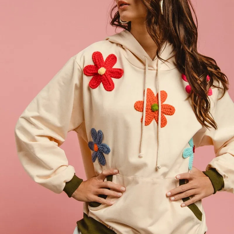 BiBi Patched Hoodie Top