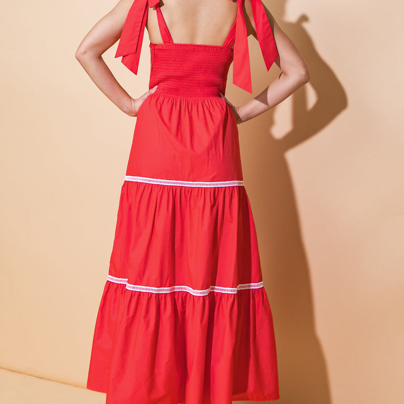 BETTER THAN EVER POPLIN MIDI DRESS