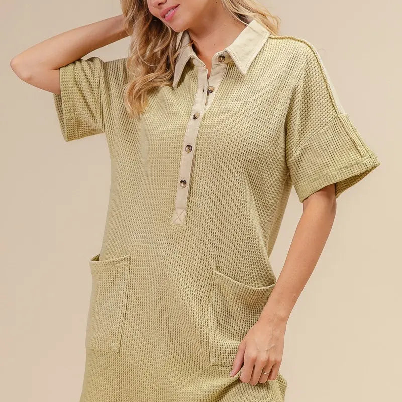 BiBi Dip Dye Mineral Washed Knit Dress