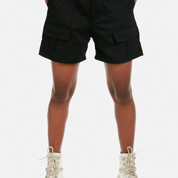 Belt Loop Solid Cargo Shorts