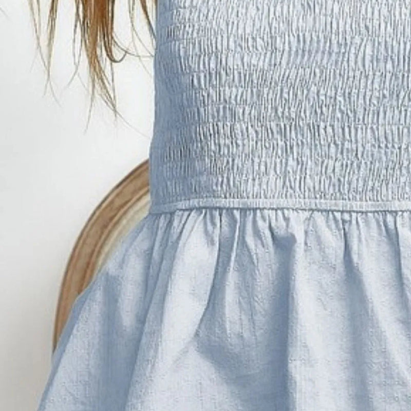 BiBi Eyelet Woven Sleeveless Elasticized Top