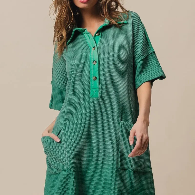 BiBi Dip Dye Mineral Washed Knit Dress