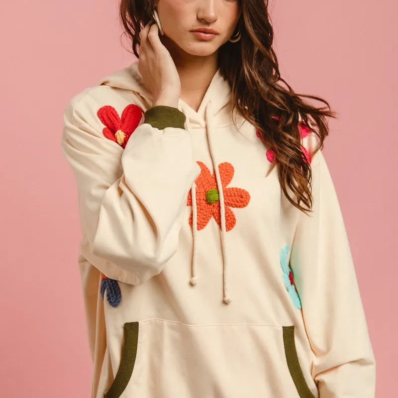 BiBi Patched Hoodie Top