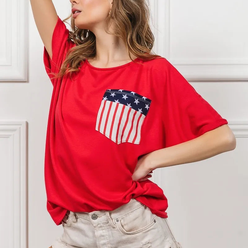 BiBi French Terry With Front Pocket Dolman Sleeves Top