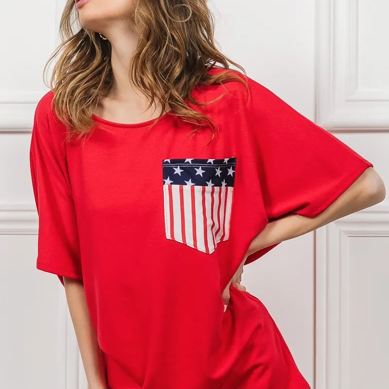 BiBi French Terry With Front Pocket Dolman Sleeves Top