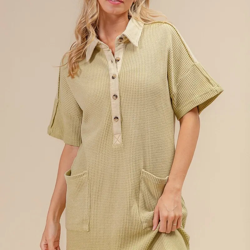 BiBi Dip Dye Mineral Washed Knit Dress