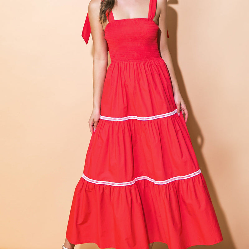 BETTER THAN EVER POPLIN MIDI DRESS
