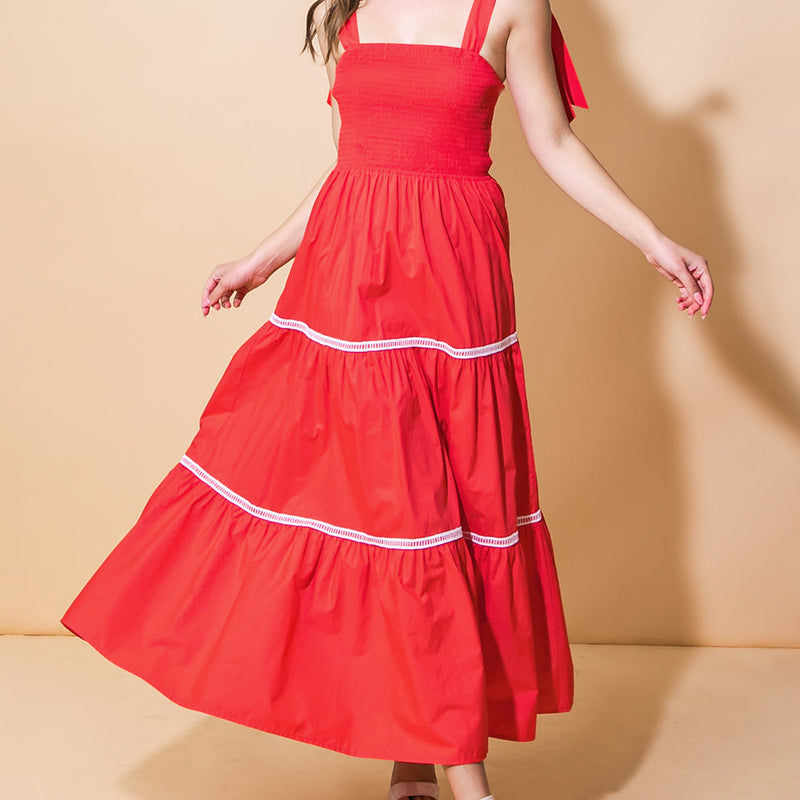 BETTER THAN EVER POPLIN MIDI DRESS
