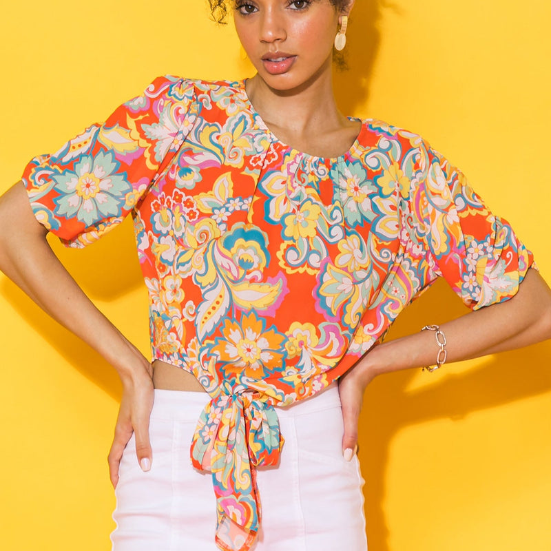 BETTER THIS WAY WOVEN TOP