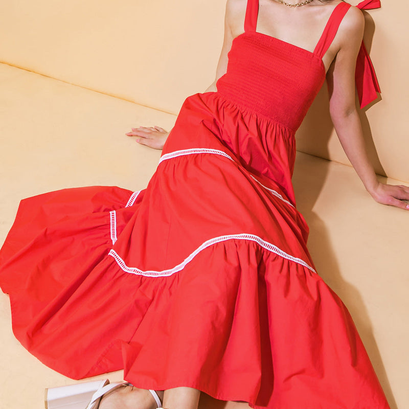 BETTER THAN EVER POPLIN MIDI DRESS