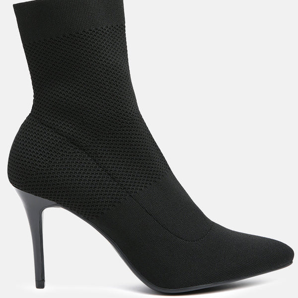 Bianca Pointed Heel Mesh Ankle Boot