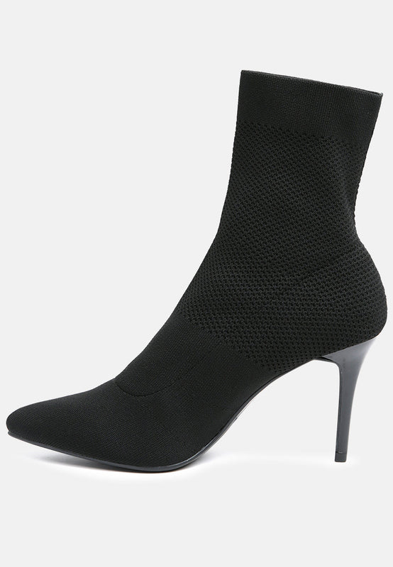 Bianca Pointed Heel Mesh Ankle Boot