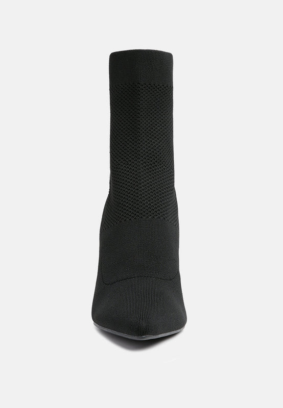 Bianca Pointed Heel Mesh Ankle Boot