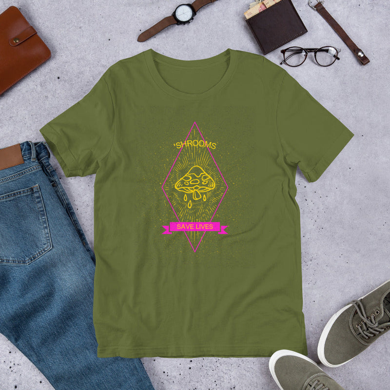 'Shrooms Save Lives Short-Sleeve Unisex T-Shirt